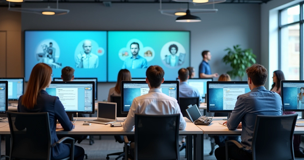 Treinamento digital com IA em onboarding empresarial 