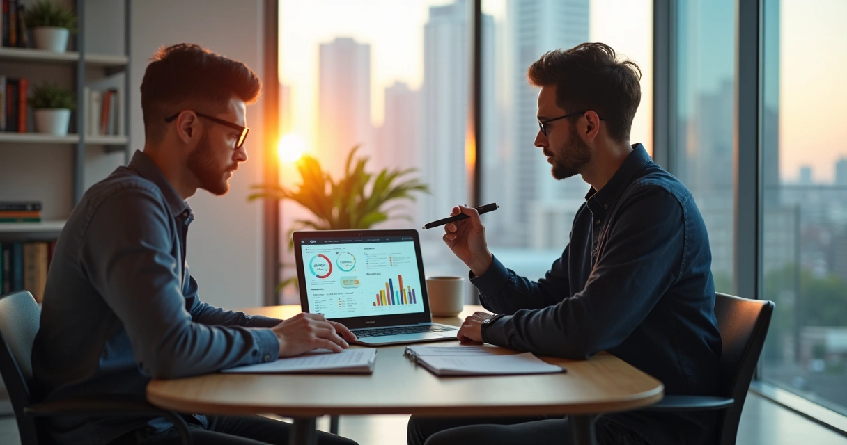 Mentor orientando colaborador em programa de desenvolvimento personalizado 