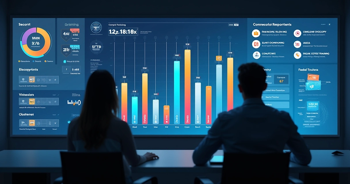 Tela digital mostrando gráfico de progresso gamificado em um treinamento. 