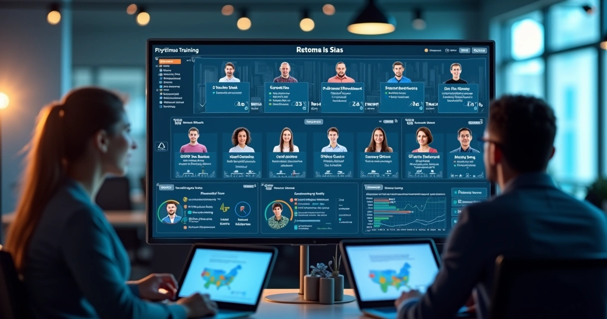 Ambiente digital mostrando personalização do aprendizado corporativo 